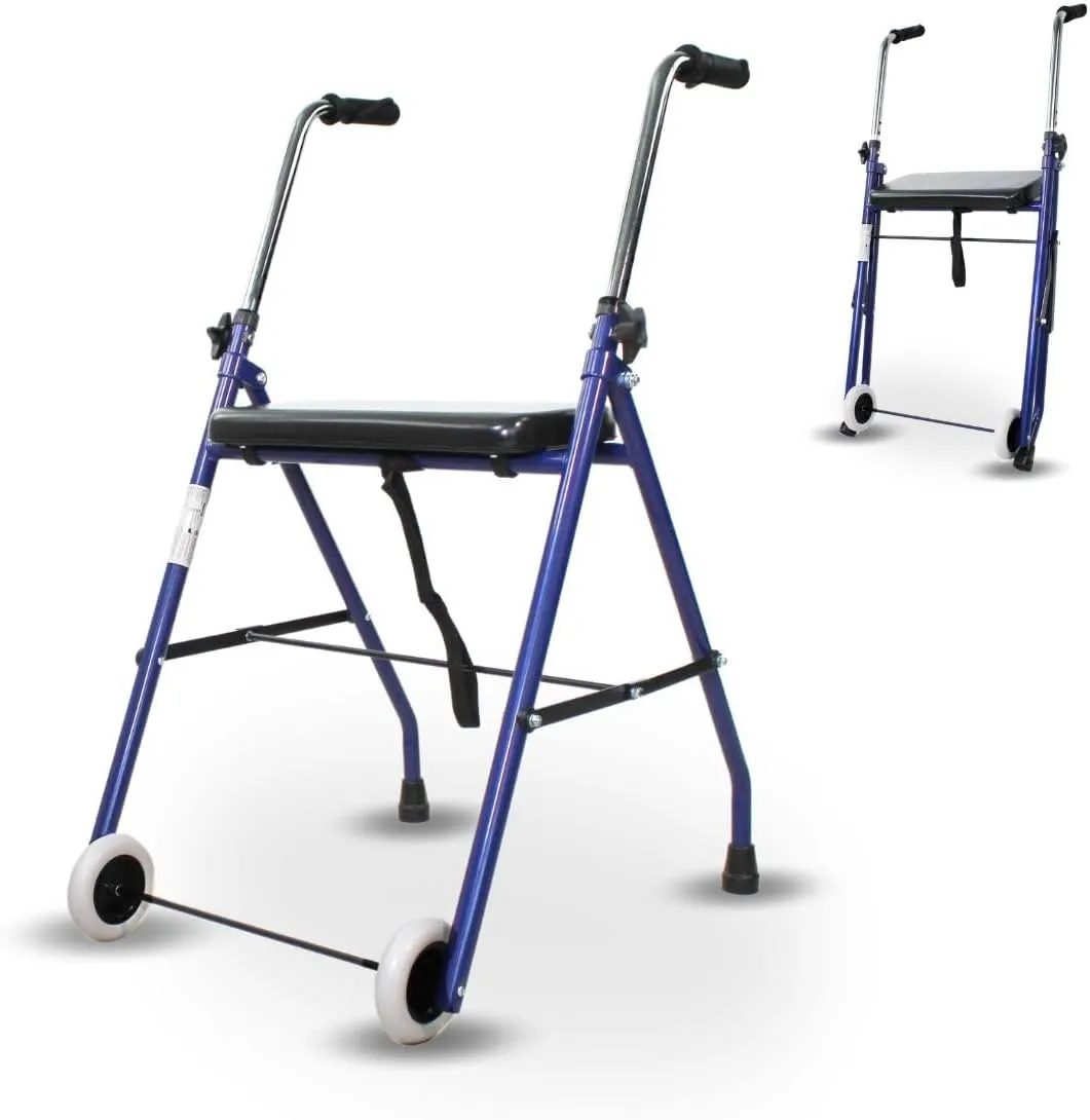 Bild von Mobiclinic Emérita Rollator faltbar und leicht aus Stahl mit gepolstertem Sitz und ergonomischen Griffen