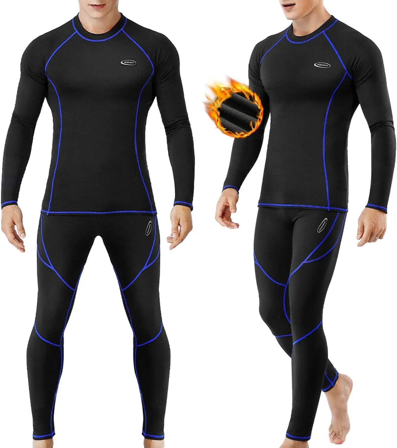 Bild von MOBIUSPHY Thermounterwäsche Set für Herren, atmungsaktiv und warm, ideal für den Winter und Skiaktivitäten