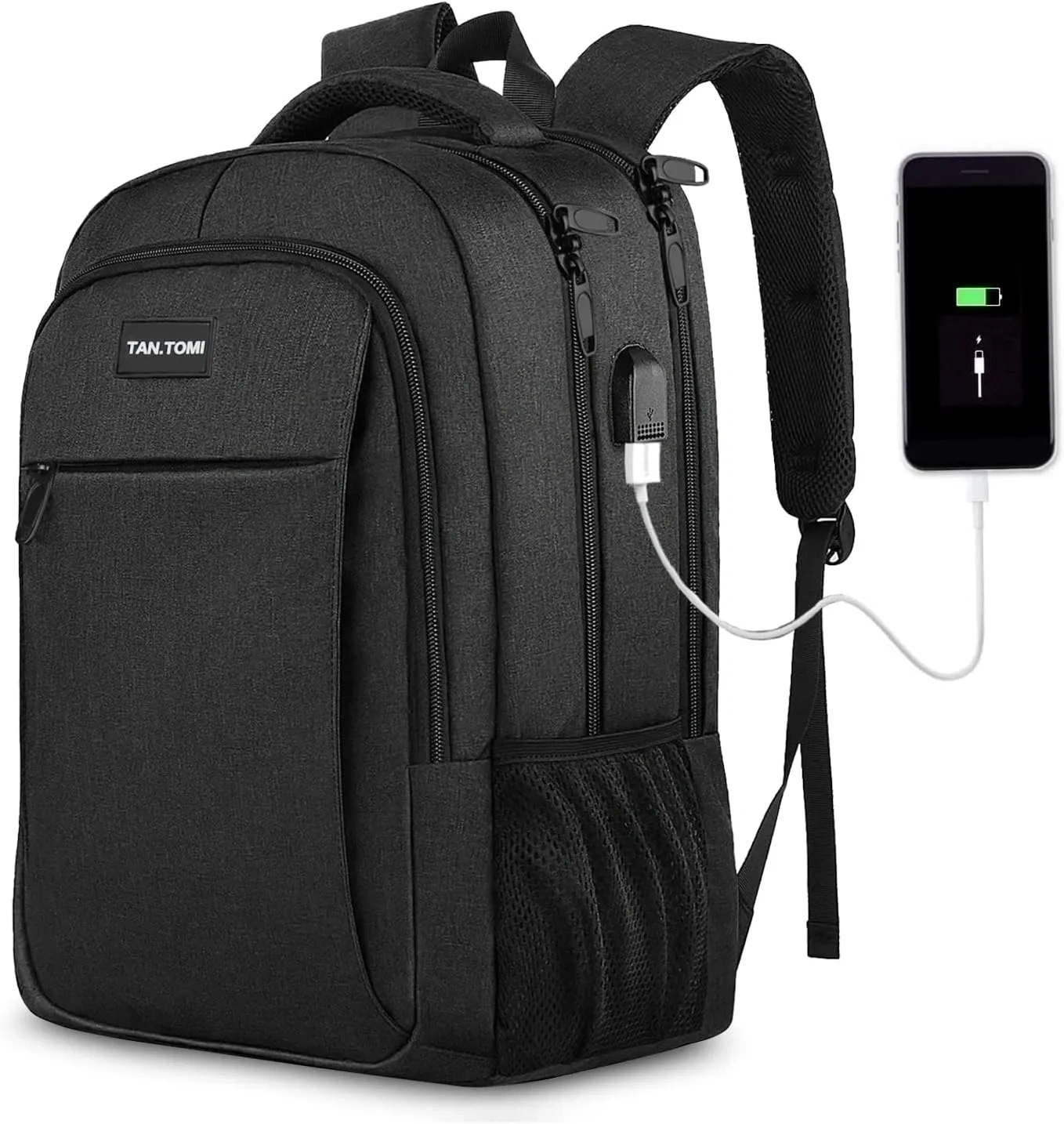 Bild von MoFut Rucksack für Herren mit 15,6 Zoll Laptopfach, verstellbarer Schnalle und Gepäckgurt, ideal für Reisen und als Handgepäck