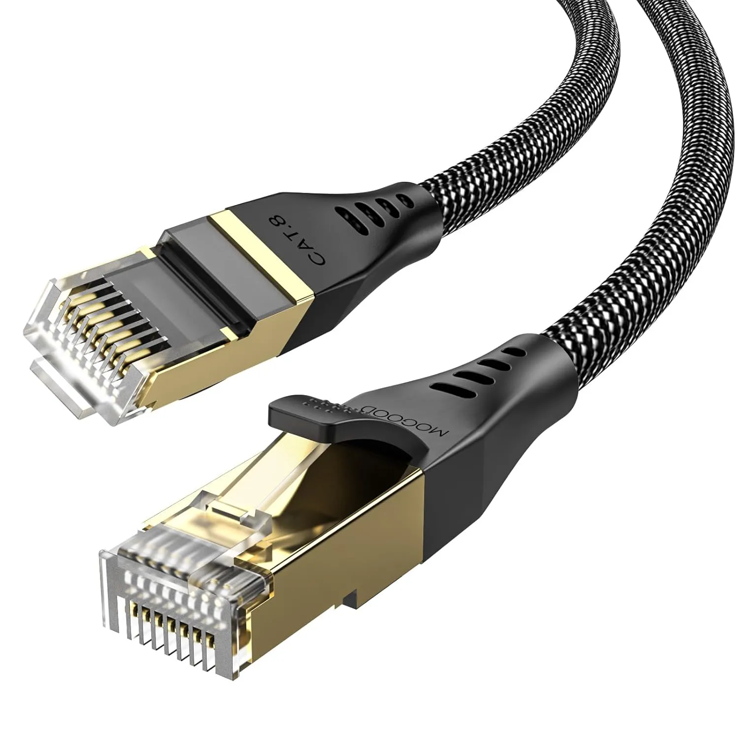 Bild von MOGOOD Cat8 Netzwerkkabel 2m mit 40Gbps und RJ45 Stecker für PS4, Xbox, Switch, Laptop und Router