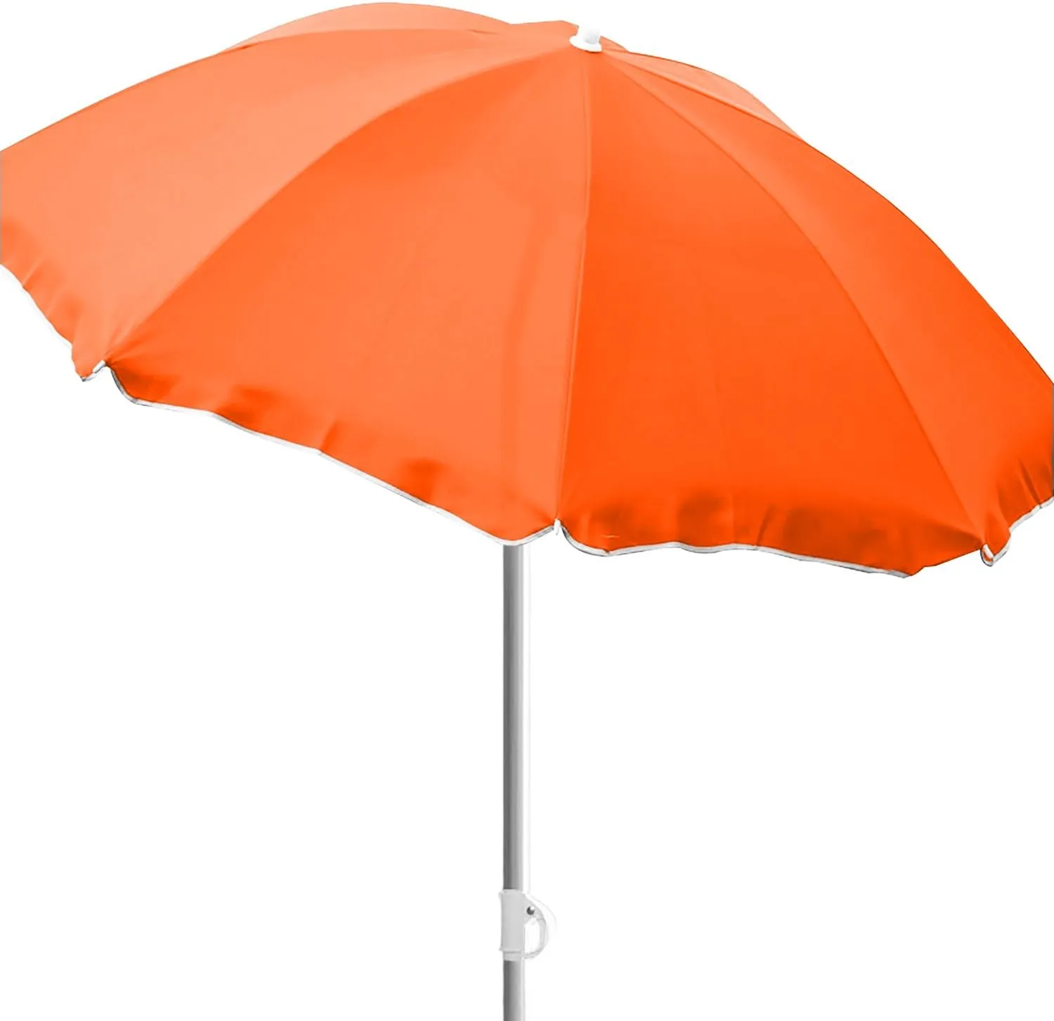 Bild von Mojawo Strandschirm in Orange mit einem Durchmesser von 1,80 Meter, knickbar für optimalen Sonnenschutz