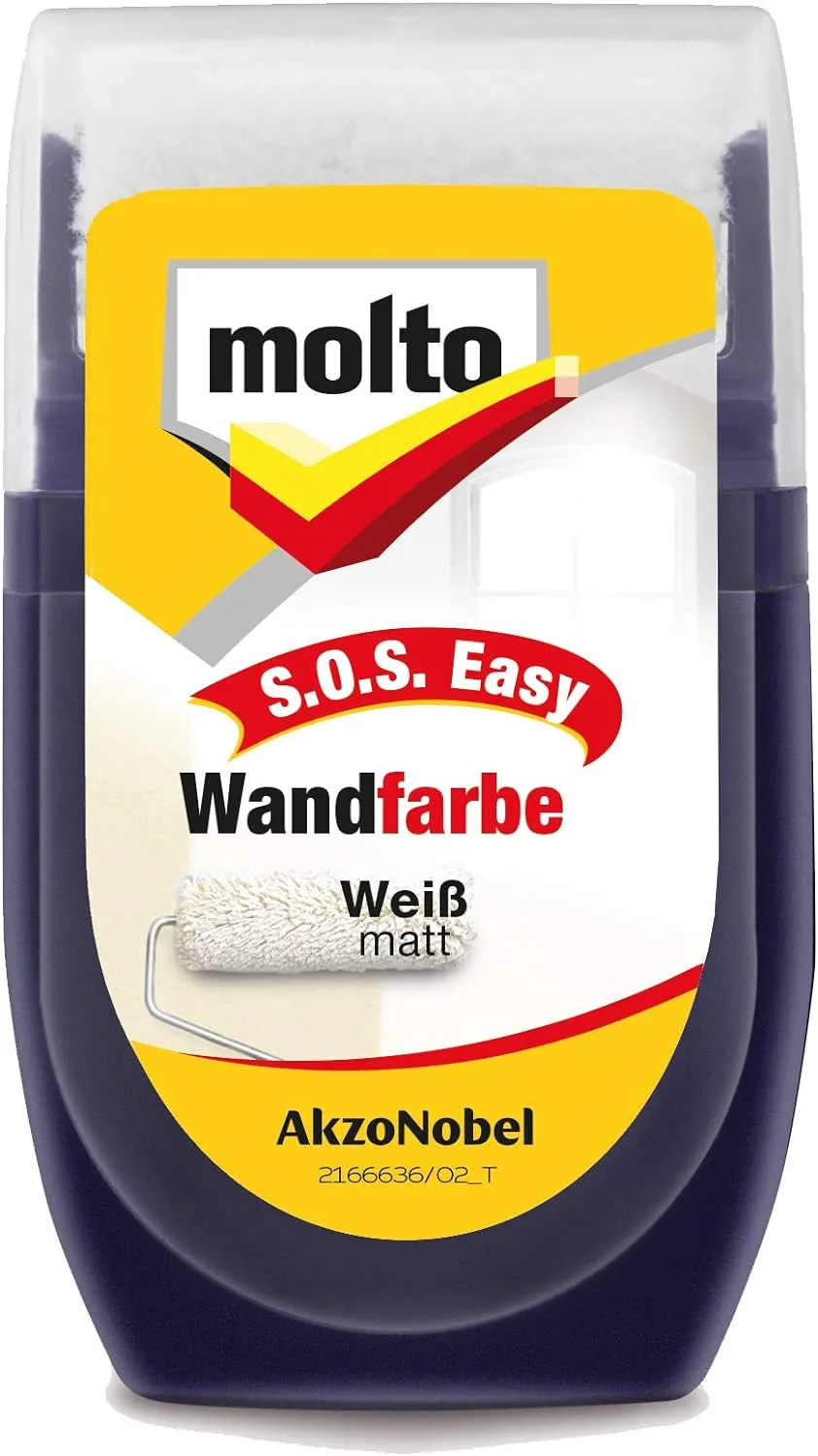 Bild von Molto S.O.S easy Wandfarbe in Weiß, 30 ml