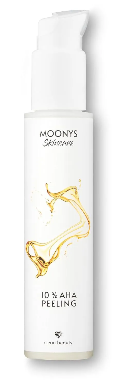 Bild von MOONYS AHA Peeling Gesicht 10 Prozent mit PHA 100 ml für Anti Aging gegen Falten und Pigmentflecken, Made in Germany