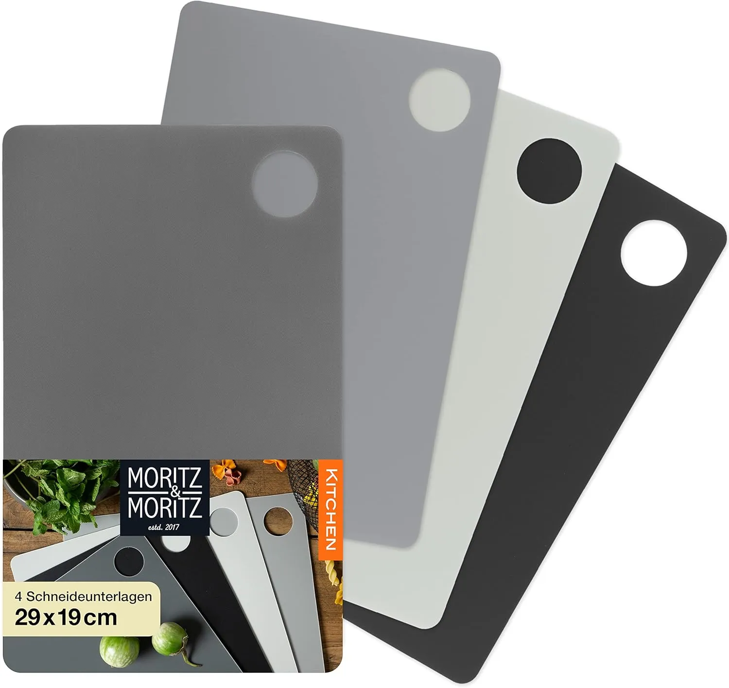 Bild von Moritz & Moritz Set mit 4 flexiblen Kunststoffschneidebrettern in der Größe 29 x 19 cm