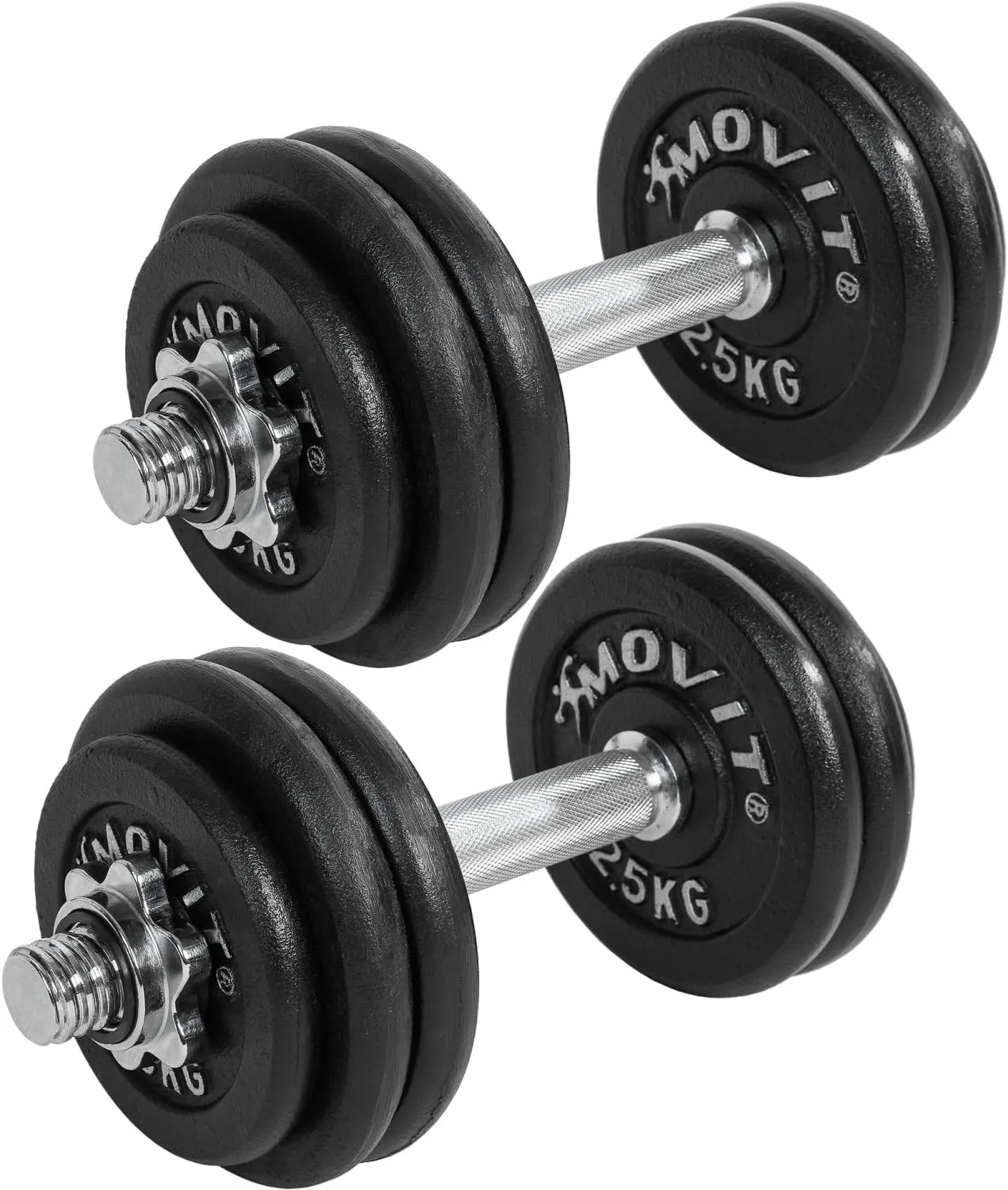 Bild von MOVIT PRO Kurzhanteln Set mit 2 Hanteln und verschiedenen Gewichtsmöglichkeiten bis 60 kg