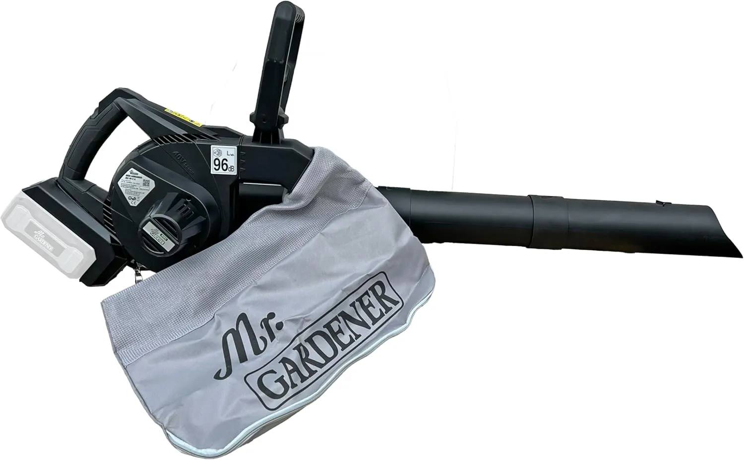 Bild von Mr. Gardener 40V Akku Laubsauger und Laubbläser ALS 40-2 Li mit bürstenlosem Motor, 216 km/h Blasgeschwindigkeit, 400 m³/h Saugleistung und 20l Fangsack, ohne Akku und Ladegerät