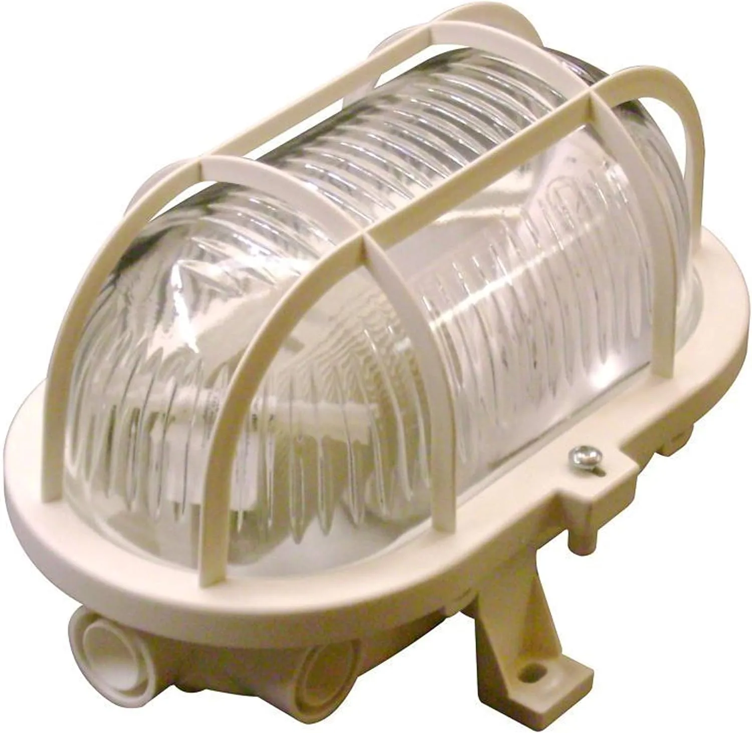 Bild von Müller-Licht Oval LED Kellerleuchte mit Schutzkorb, neutralweißes Licht bei 4000 K, IP44, weiß