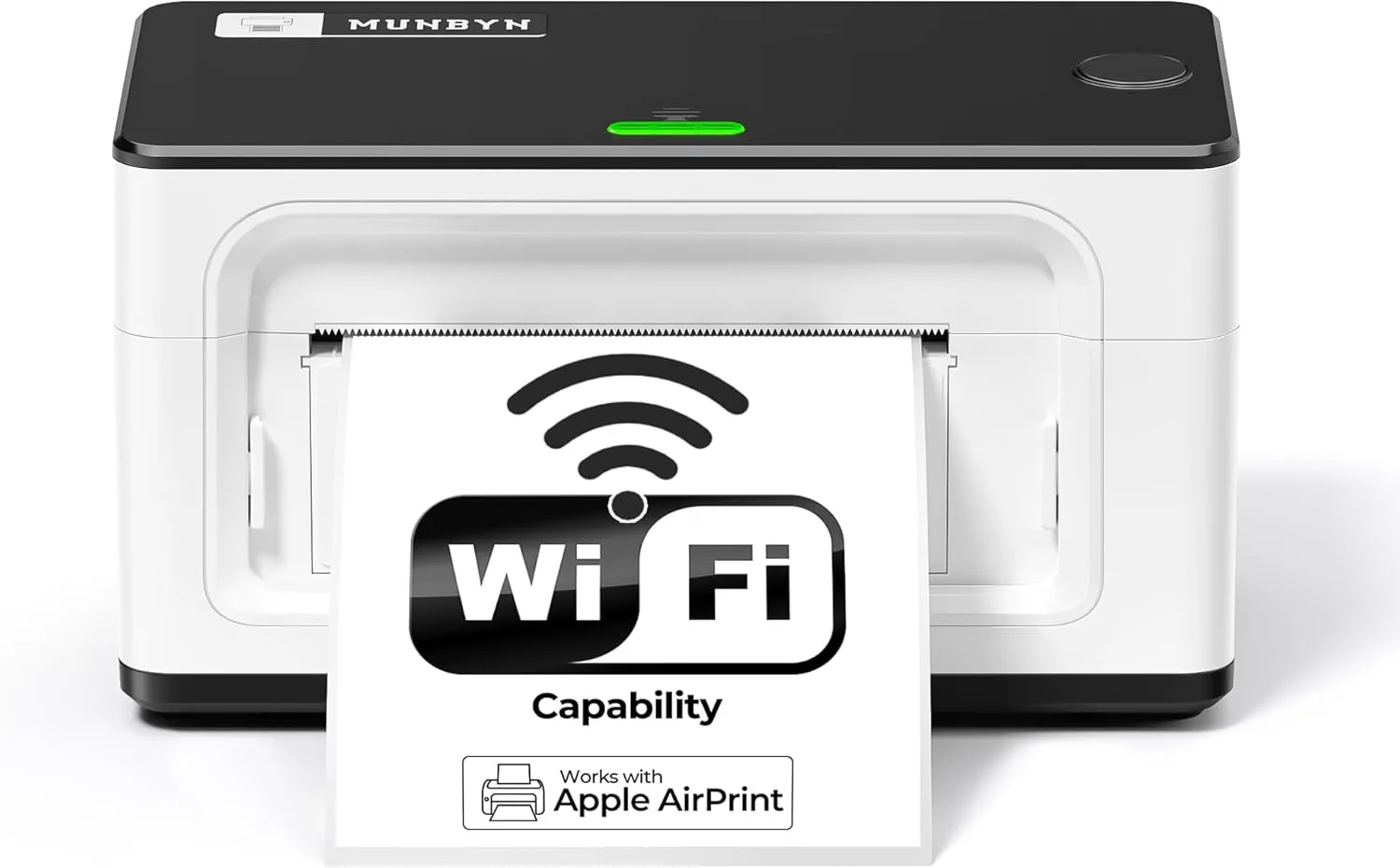 Bild von MUNBYN ITPP941AP Etikettendrucker in Weiß für 4x6 Zoll Versandetiketten mit Wi-Fi und AirPrint für Amazon, Shopify, eBay und weitere Dienste