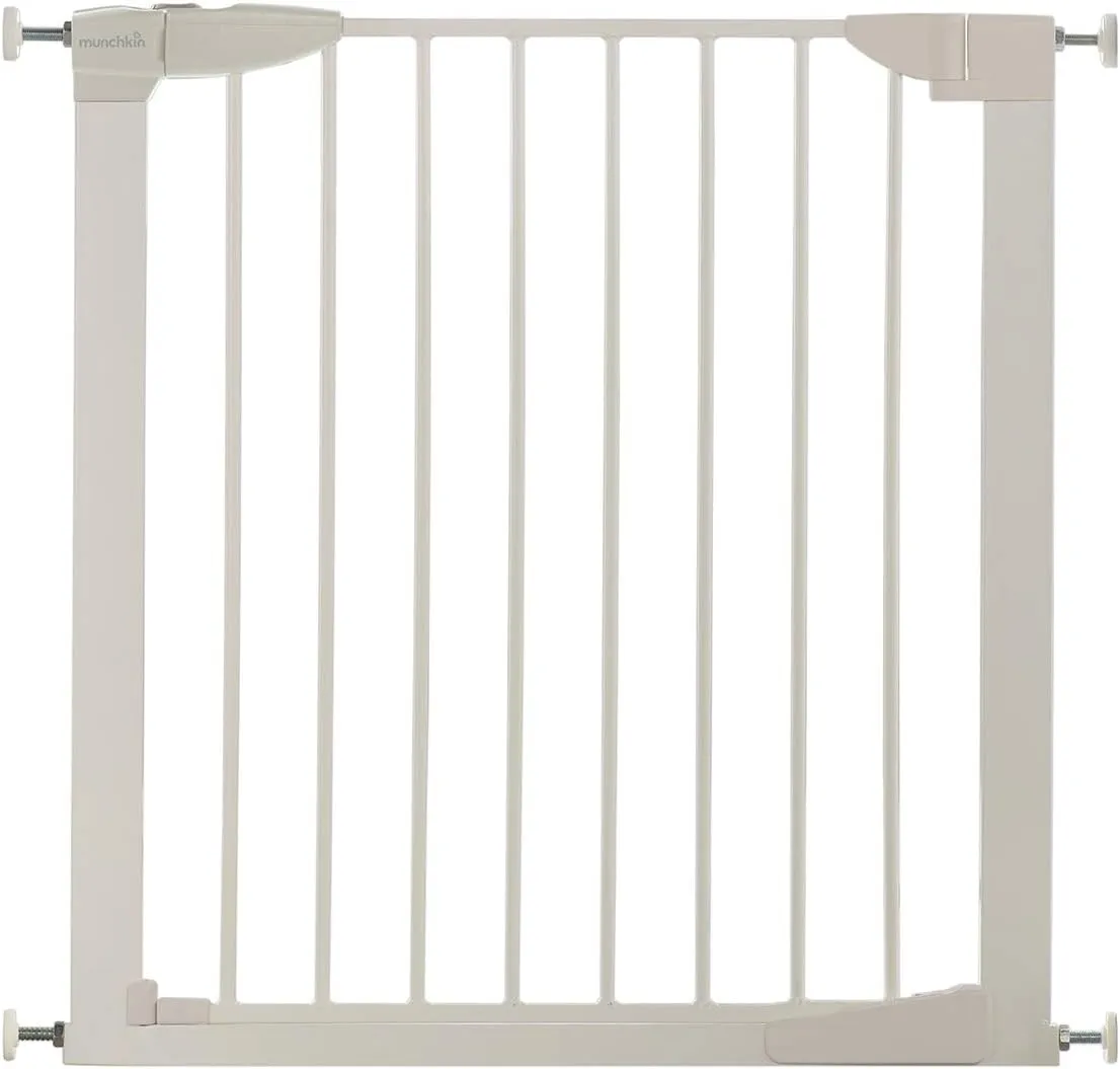 Bild von Munchkin Treppenschutzgitter mit Schließautomatik und Druckfunktion, für Treppen und Türen, 76-82 cm, weiß
