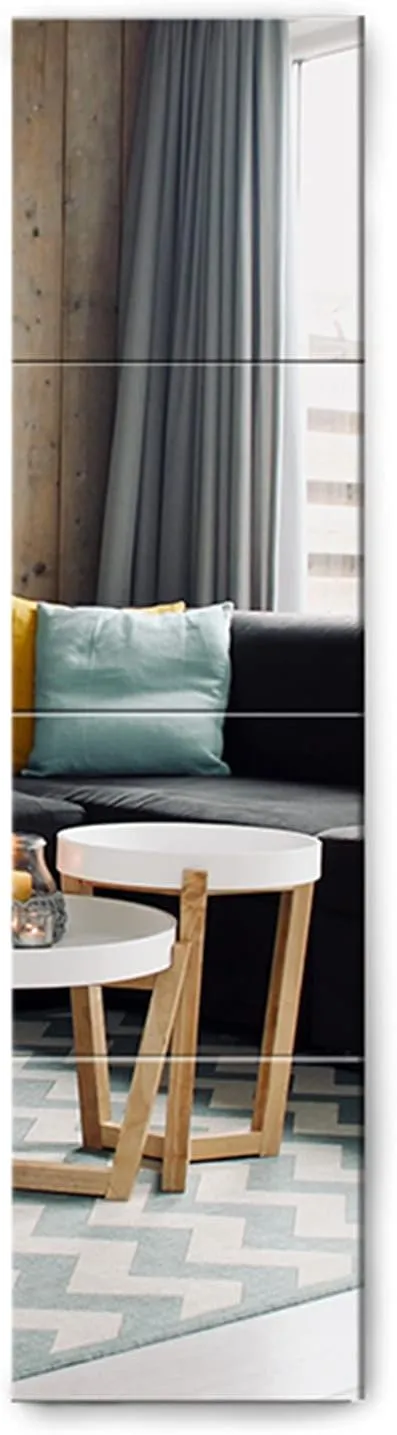 Bild von Muzilife Spiegelfliesen Set mit 4 Stück, 30x30 cm für DIY Anwendungen in Küche, Wohn- und Badezimmer