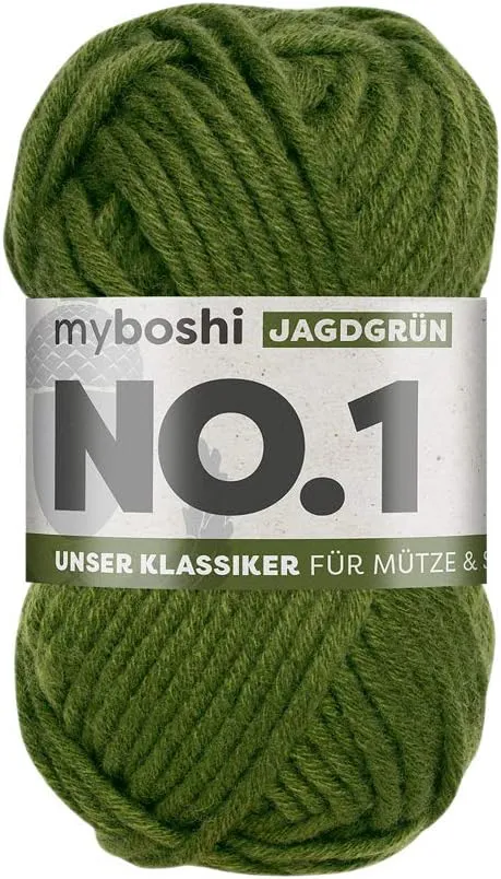 Bild von myboshi No.1 Wolle in Jagdgrün, 50g, mulesing-frei, ideal zum Häkeln und Stricken