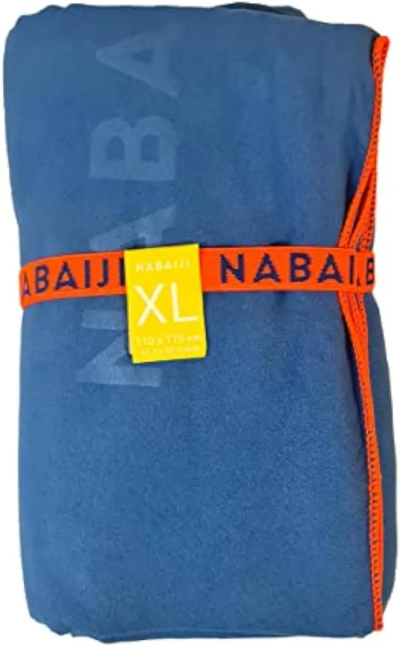 Bild von Nabaiji XXL Mikrofaser Handtuch in Petrol, schnelltrocknend und superabsorbierend, ideal für Reisen, Sport und Strand, Maße 110 cm x 175 cm