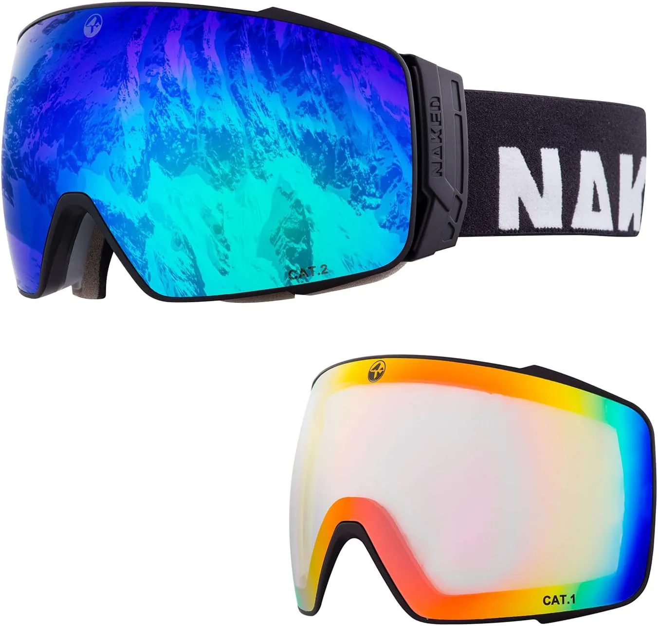 Bild von NAKED Optics The STORM Skibrille mit Wechselgläsern für Männer und Frauen