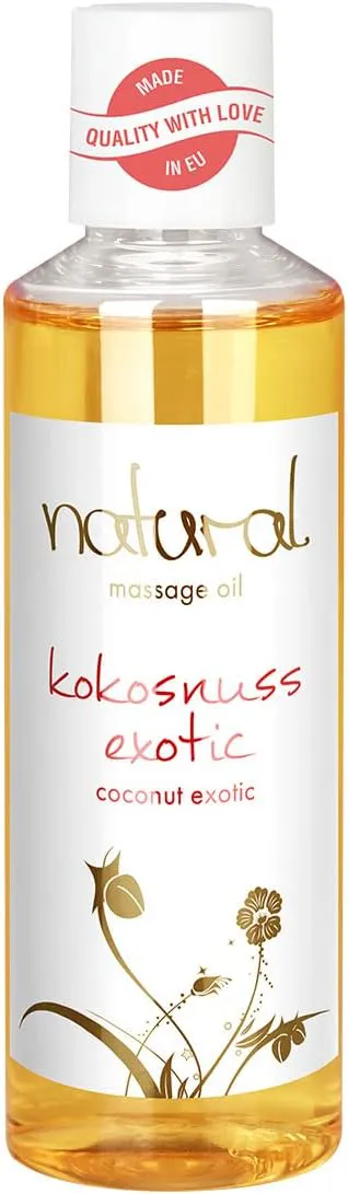 Bild von Natural Massageöl Exotic Kokosnuss mit natürlichen Inhaltsstoffen für sinnliche Massagen, 100 ml