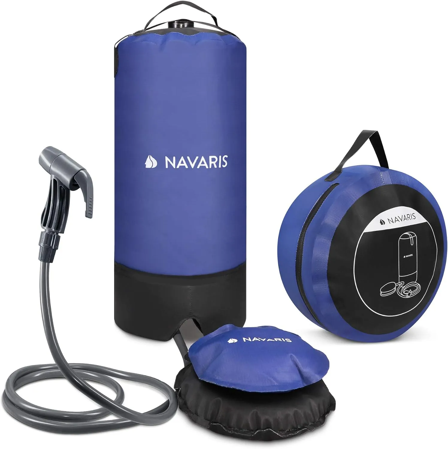 Bild von Navaris Campingdusche mit 11 Litern und Fußpumpe für mobile Outdoor-Nutzung