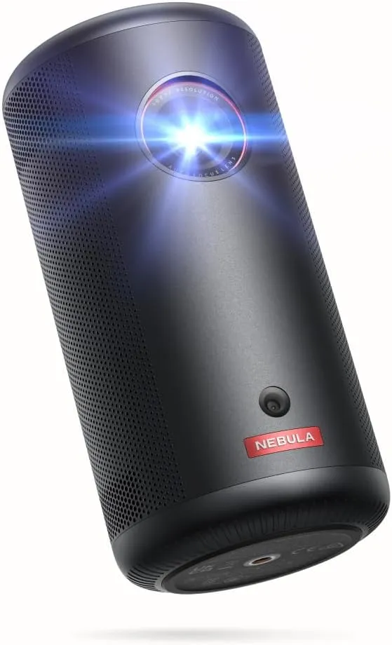 Bild von Nebula Capsule3 Mini Beamer mit 1080p Auflösung, WLAN, 200 ANSI-Lumen, vorinstalliertem GTV und Netflix, Dolby Digital, 120 Zoll Bild und 2,5 Stunden Akkulaufzeit