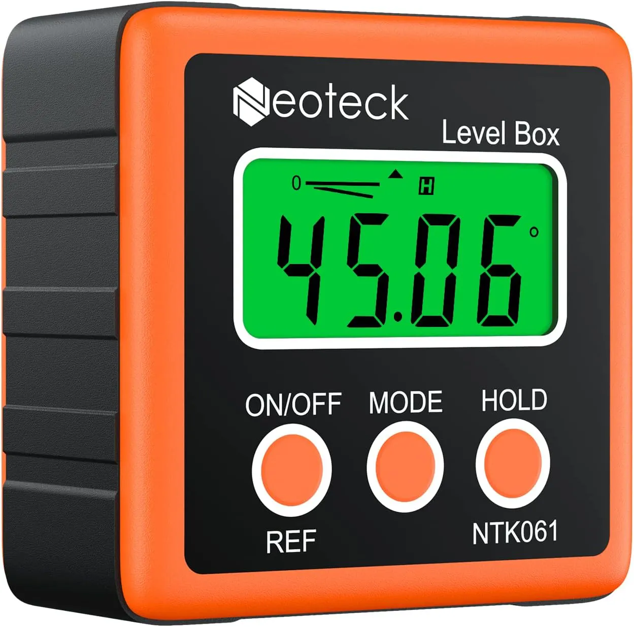 Bild von Neoteck digitaler LCD Winkelmesser und Neigungsmesser wasserdicht in Orange