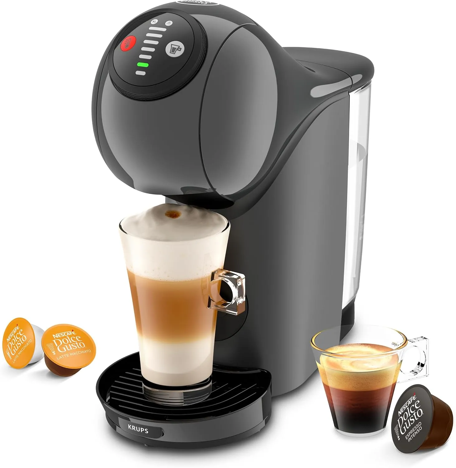 Bild von NESCAFÉ Dolce Gusto Genio S von Krups in Anthrazit, automatische Kaffeekapselmaschine