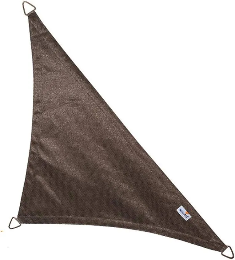 Bild von Nesling Coolfit Dreieck Sonnensegel in Anthrazit mit den Maßen 4 x 4 x 5,7 Meter, UV-beständig und wind- sowie wasserdurchlässig