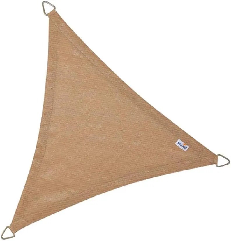 Bild von nesling Coolfit Sonnensegel Dreieck in Sand mit einer Größe von 3,6 Metern, UV-beständig und durchlässig für Wasser und Wind
