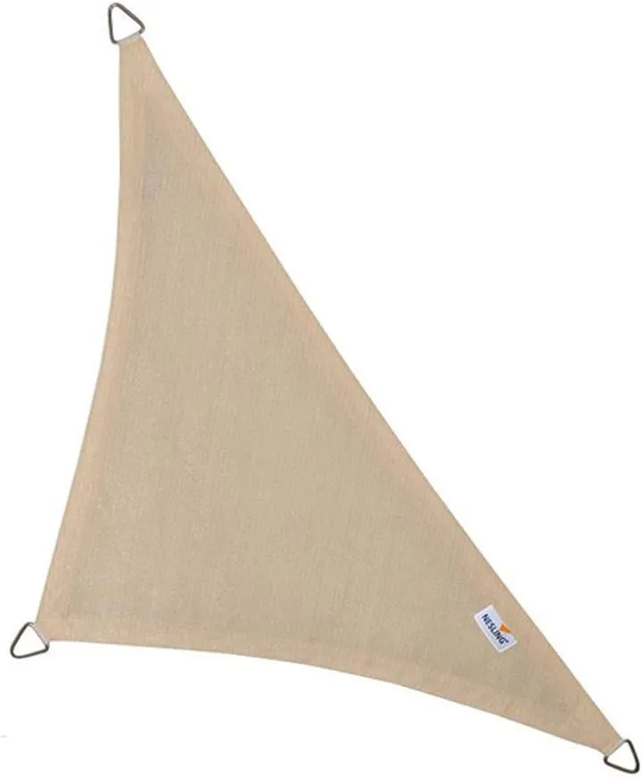 Bild von nesling Coolfit Sonnensegel in Altweiss, dreieckig mit den Maßen 5 x 5 x 7,1 Meter, UV-beständig und durchlässig für Wasser und Wind