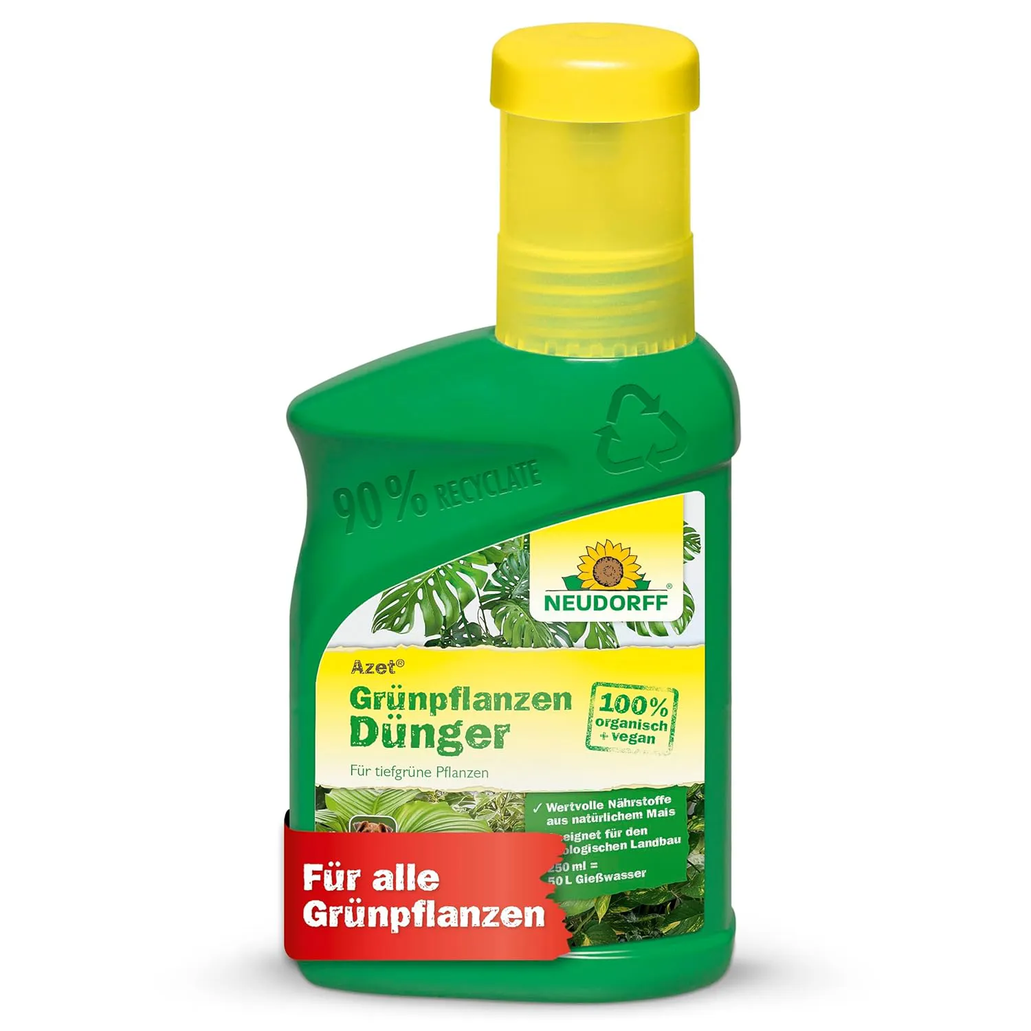 Bild von Neudorff Azet Grünpflanzendünger 250 ml, 100% natürlicher Bio Dünger für schnelles Wachstum und tiefgrüne Blätter