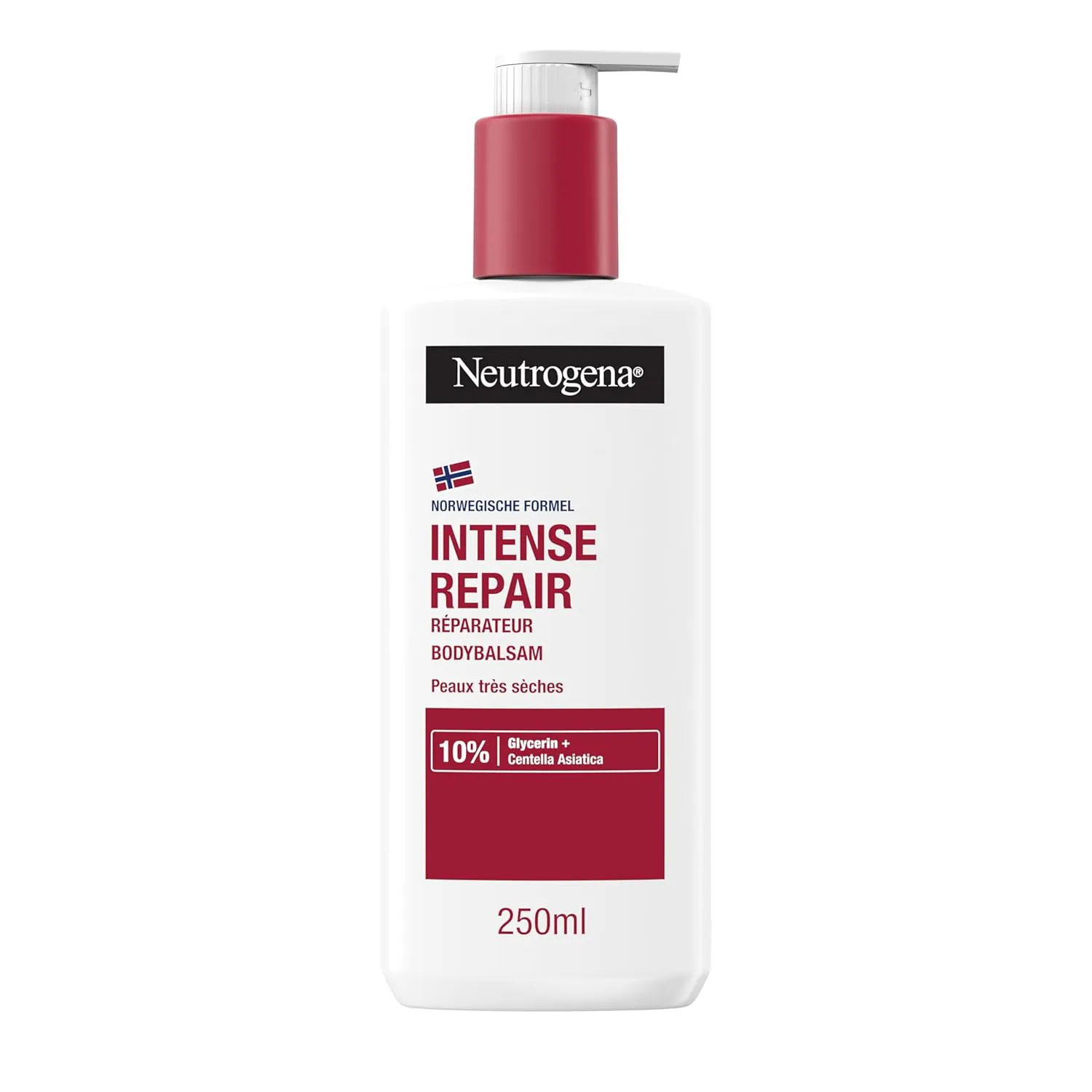 Bild von Neutrogena Intense Repair CICA Bodybalsam mit Glycerin und Centella Asiatica, 250 ml für sehr trockene Haut