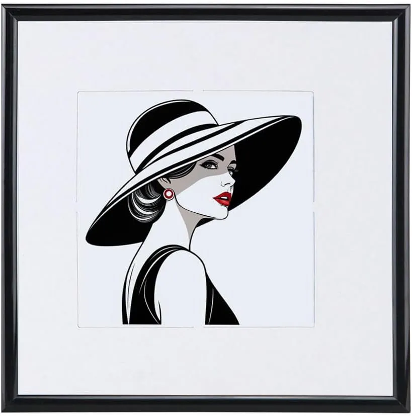 Bild von New Lifestyle Kunststoff Bilderrahmen quadratisch in Schwarz, Format 40x40 cm