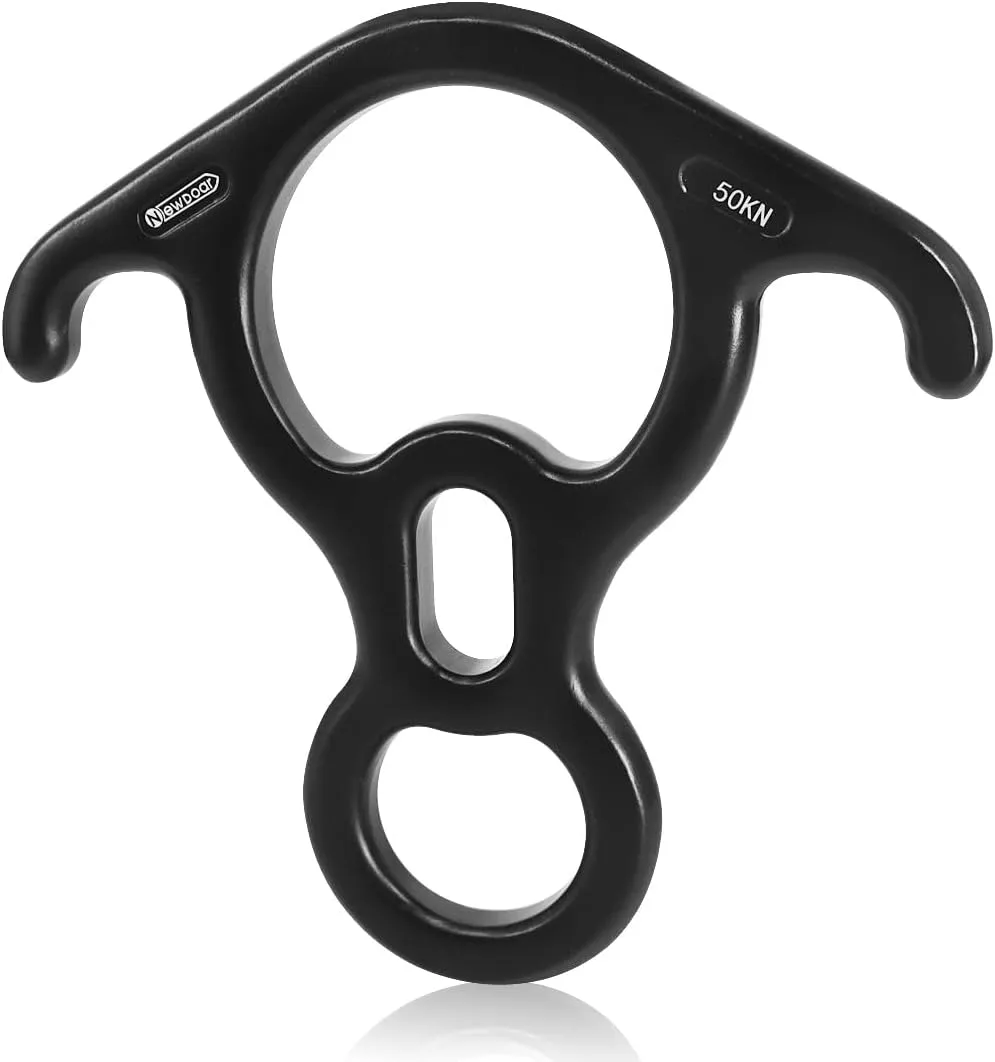 Bild von NewDoar Kletterausrüstung mit Rigging Plate und Figure 8 Abseilgerät aus 7075 Aluminiumlegierung, 50 kN, in 4 Farben erhältlich