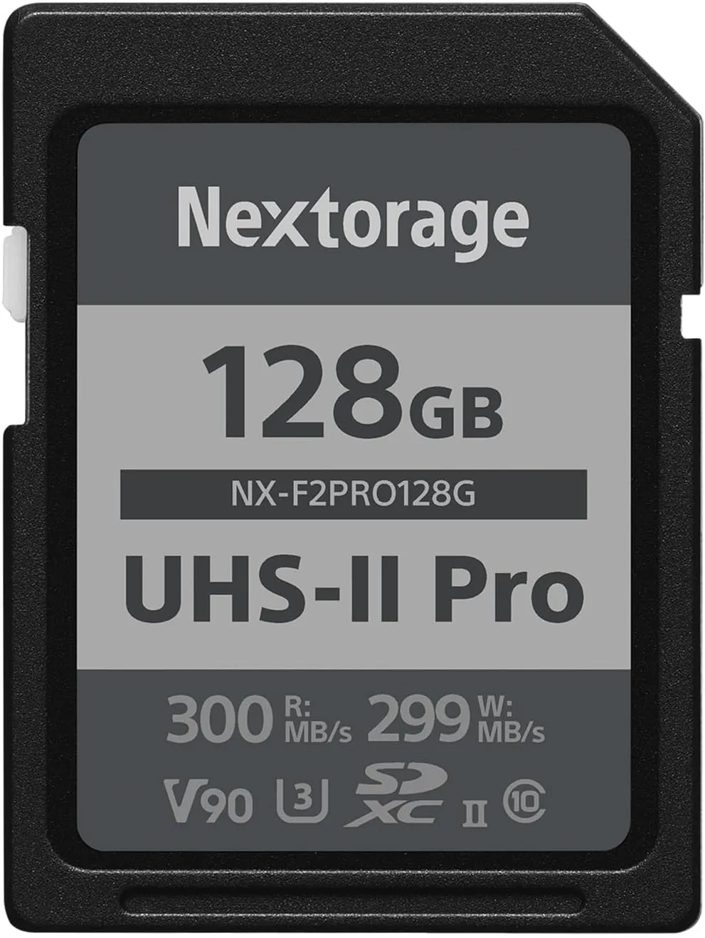 Bild von Nextorage 128 GB UHS-II SDXC Speicherkarte mit V90 Geschwindigkeitsklasse und bis zu 300 MB/s Lesegeschwindigkeit