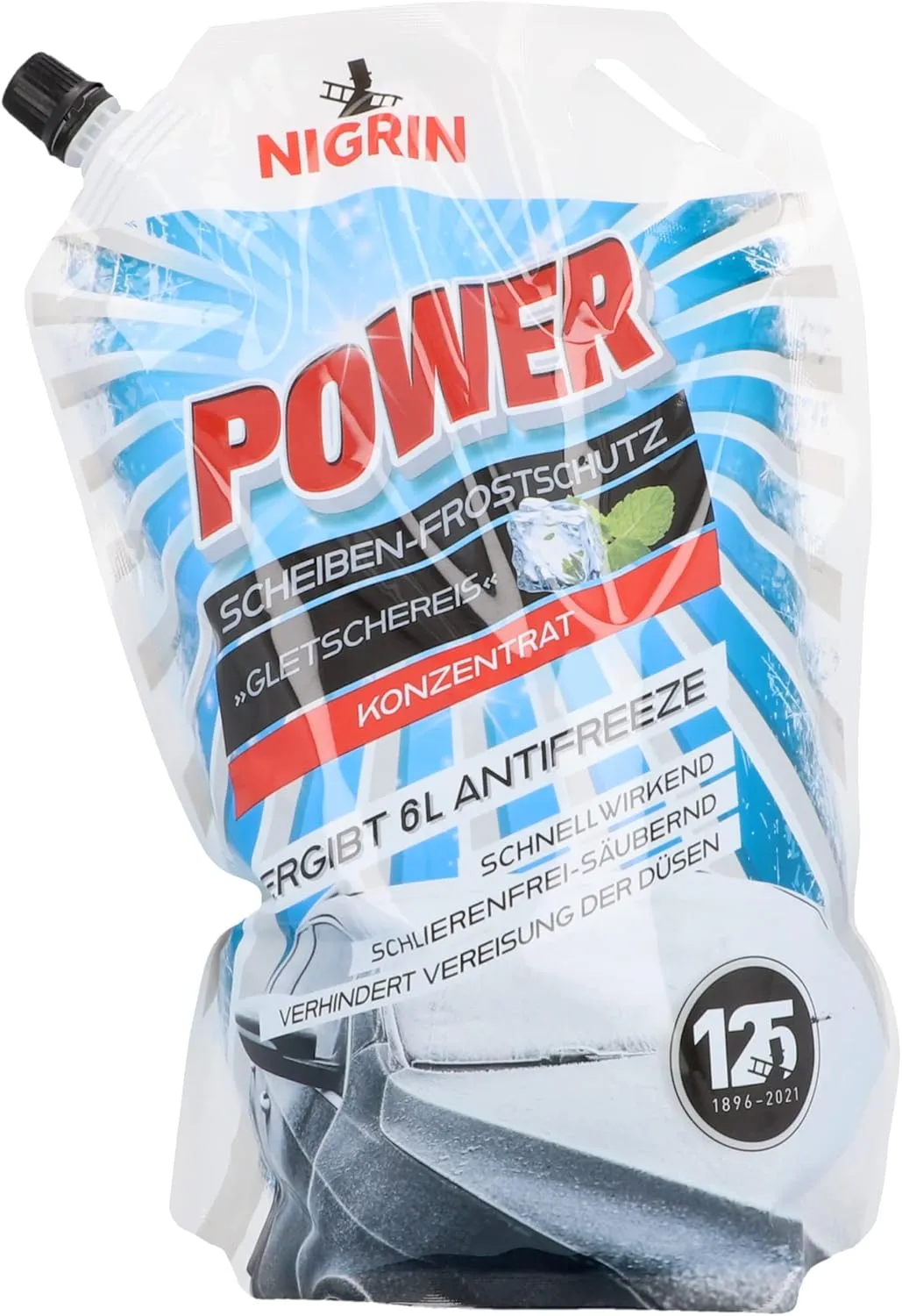 Bild von NIGRIN Power Frostschutzkonzentrat für Scheiben 2 Liter bis -52 Grad Celsius, blau