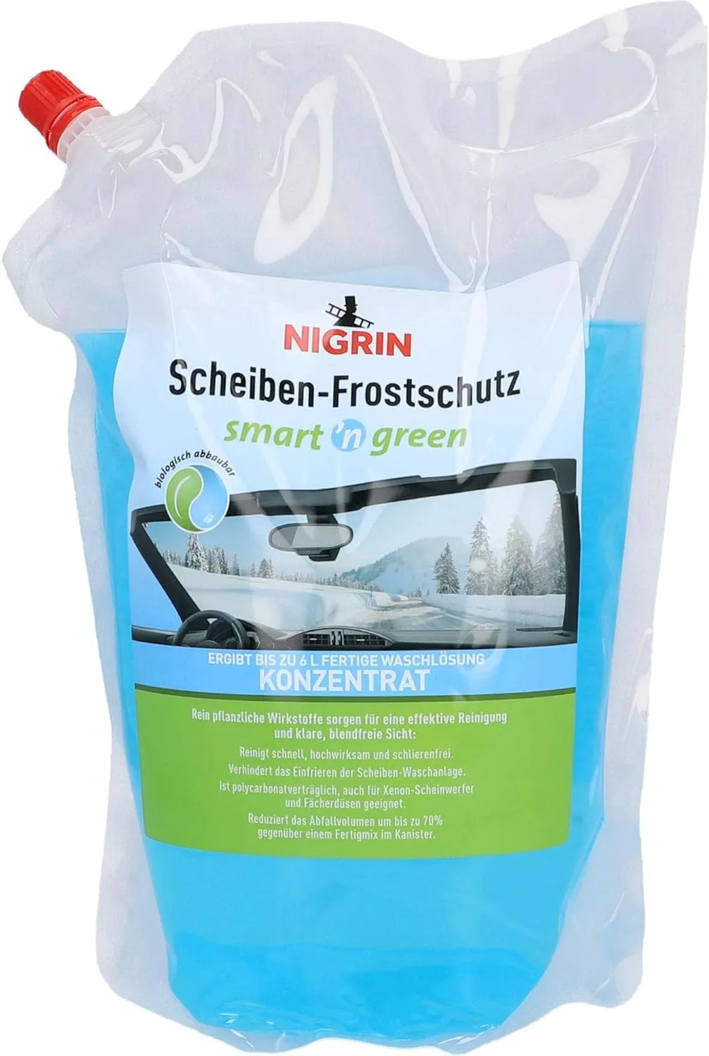 Bild von NIGRIN Smart'n Green Scheibenfrostschutz Konzentrat 2 Liter bis -52 Grad