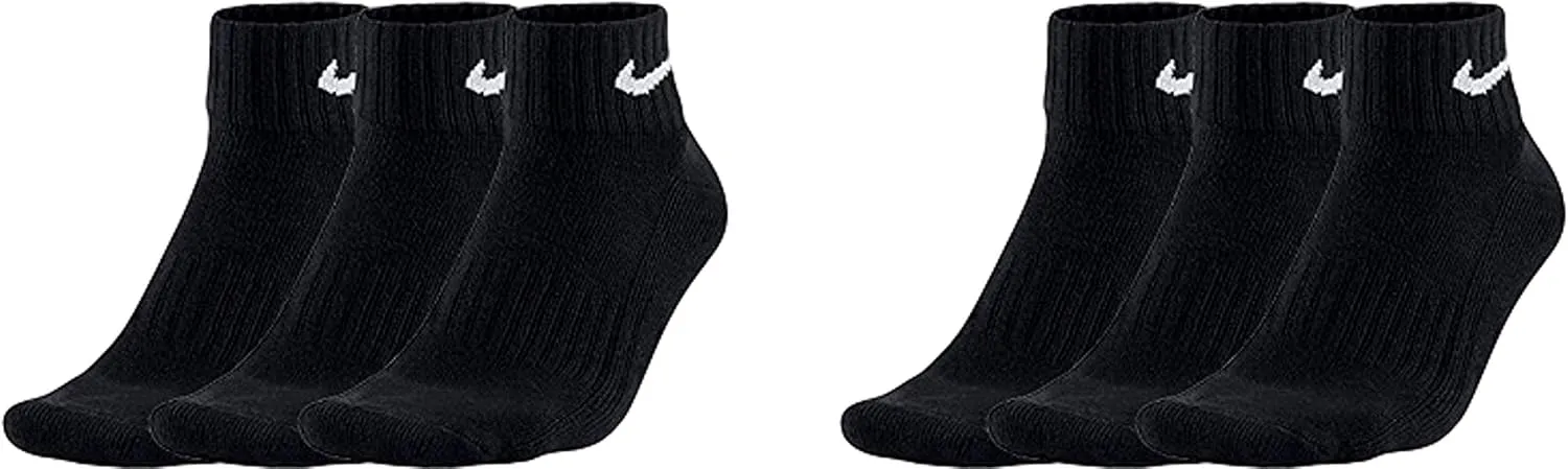 Bild von Nike Socken 6 Paar für Herren und Damen, knöchelhoch in Weiß, Grau und Schwarz, Größen 34 bis 50