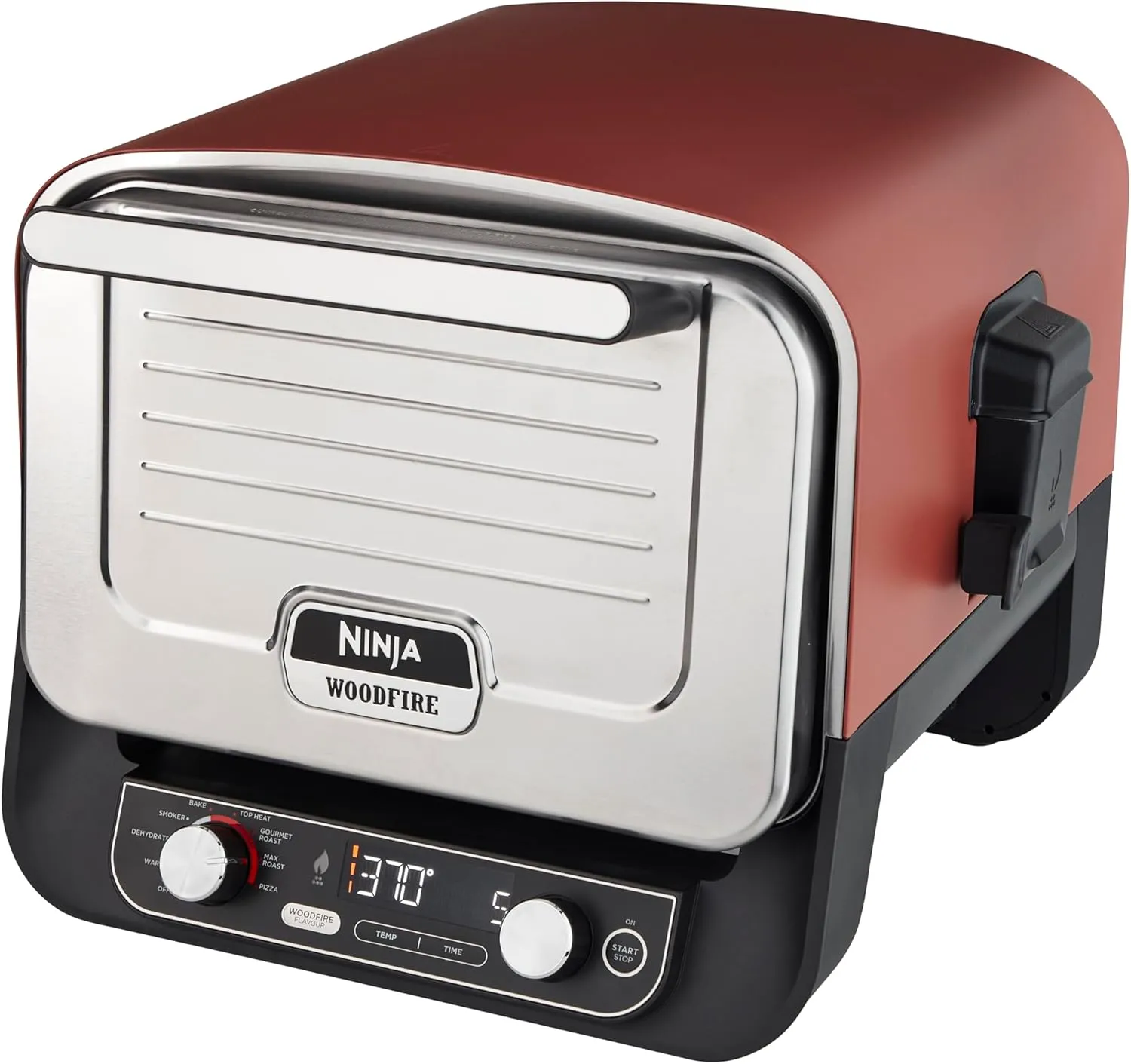 Bild von Ninja Woodfire 8-in-1 Outdoor-Ofen mit BBQ-Smoker und Pizzastein in Burnt Orange OO101EU
