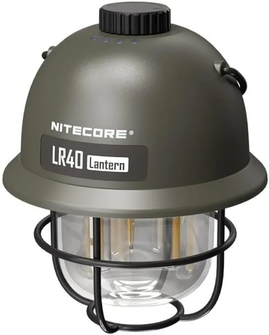 Bild von Nitecore LR40 Campinglampe mit USB-C Aufladung, 100 Lumen, 45 Stunden Leuchtdauer und Warm- sowie Rotlichtfunktion
