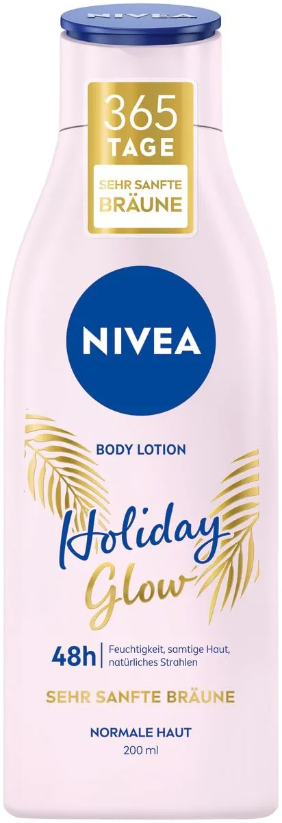 Bild von NIVEA Body Lotion Holiday Glow mit 48 Stunden Feuchtigkeit, Vitamin E und sanftem Bräunungseffekt in 200 ml