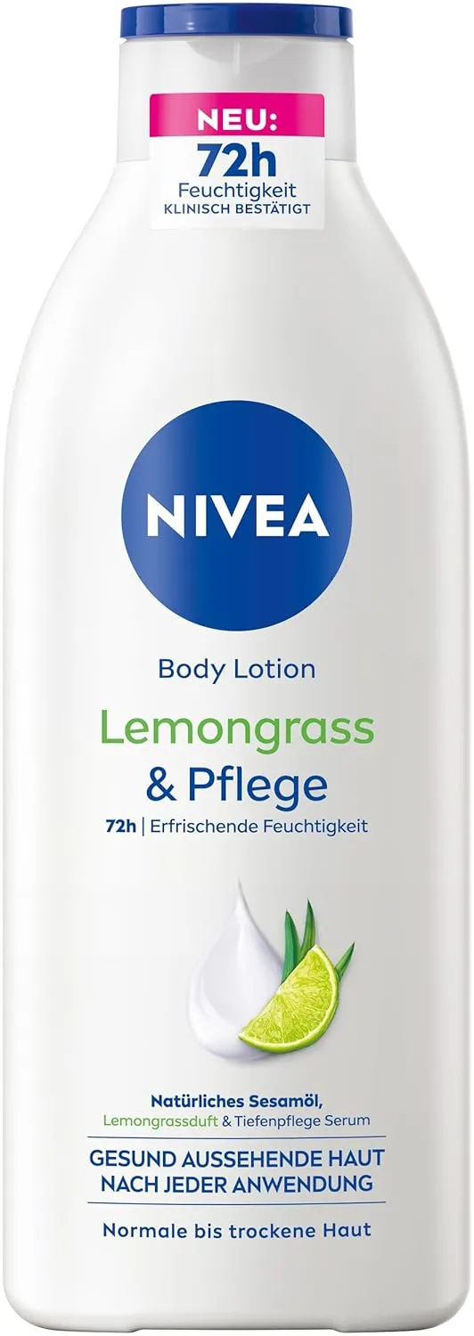 Bild von NIVEA Body Lotion Lemongrass mit 72 Stunden Feuchtigkeit und Sesamöl, 400 ml