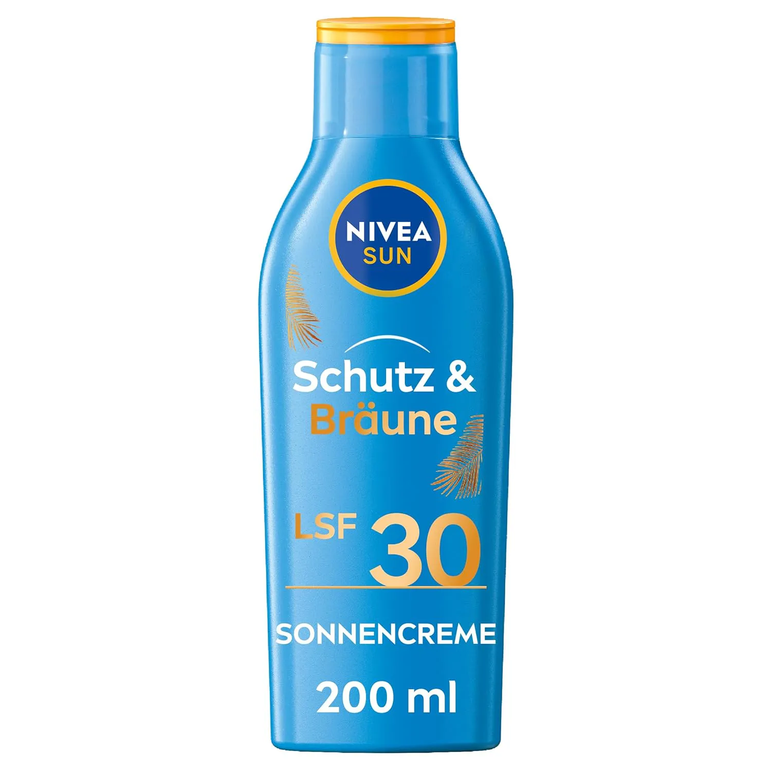 Bild von NIVEA SUN Schutz und Bräune Sonnencreme LSF 30 mit 200 ml und Pro-Melanin-Extrakt für sofortigen UVA/UVB-Schutz