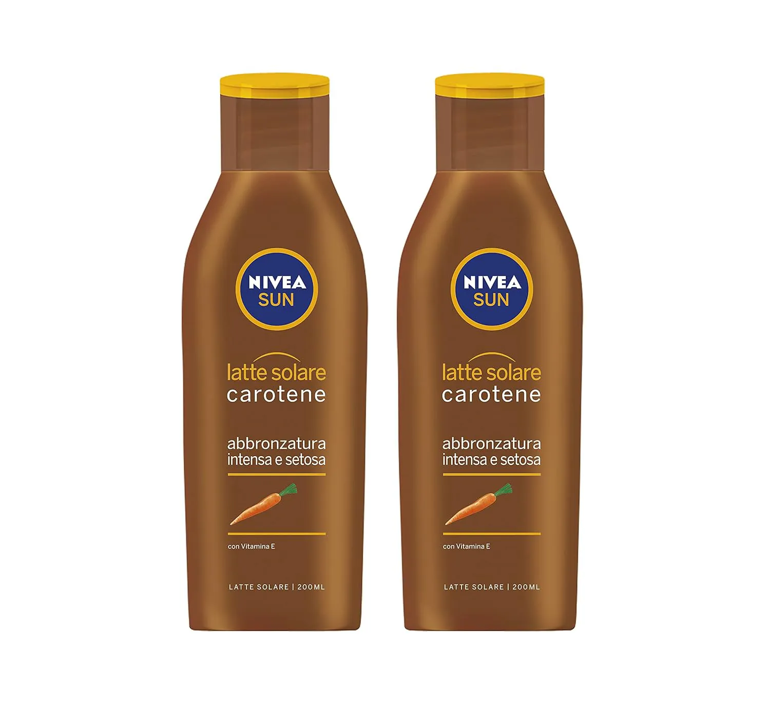 Bild von NIVEA SUN Sonnenmilch Carotene Bronze 2x200 ml mit Carotin und Vitamin E für eine goldene Haut