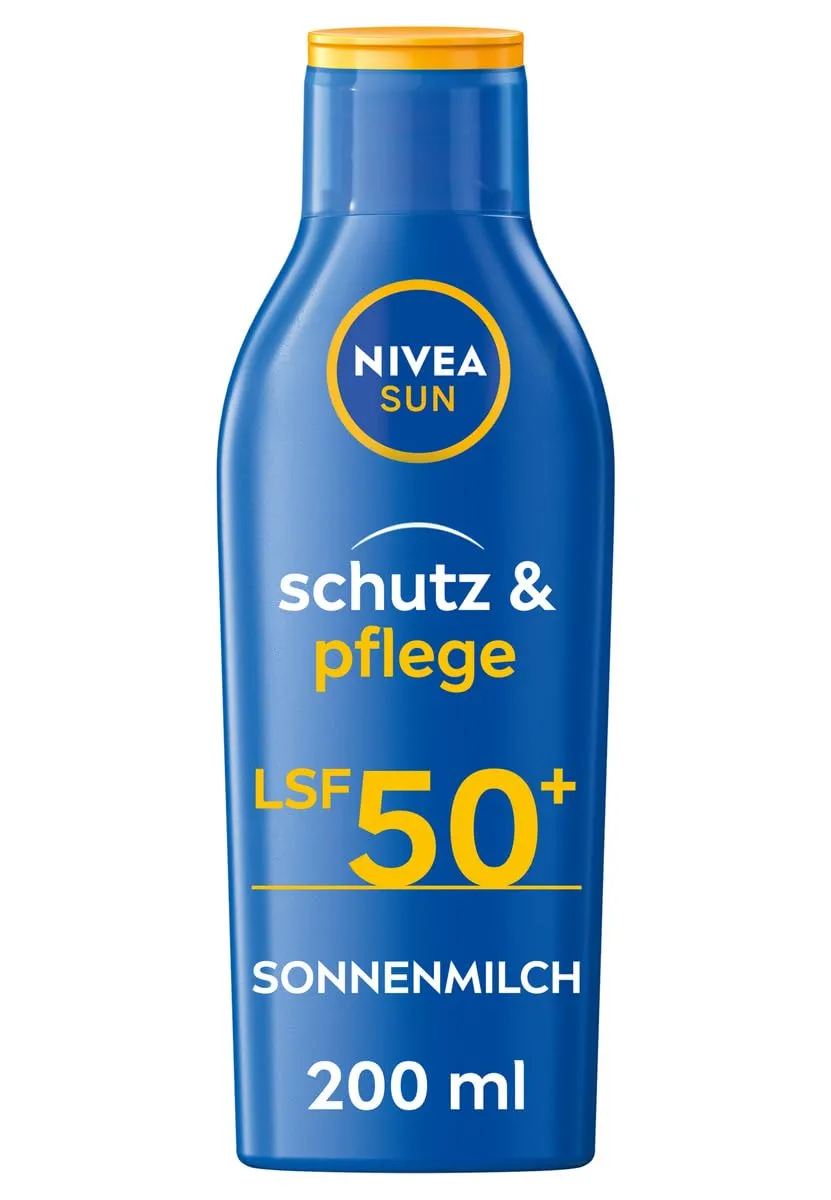 Bild von NIVEA SUN Sonnenmilch LSF 50+ mit 200 ml für 48 Stunden Feuchtigkeit und sofortigen UVA-/UVB-Schutz