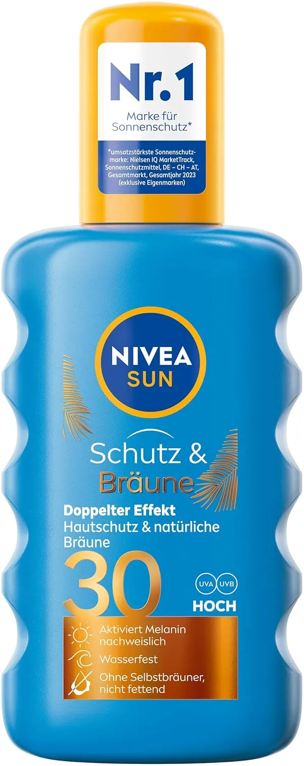 Bild von NIVEA SUN Sonnenspray mit LSF 30 und Pro-Melanin-Extrakt für eine gleichmäßige Bräune, 200 ml