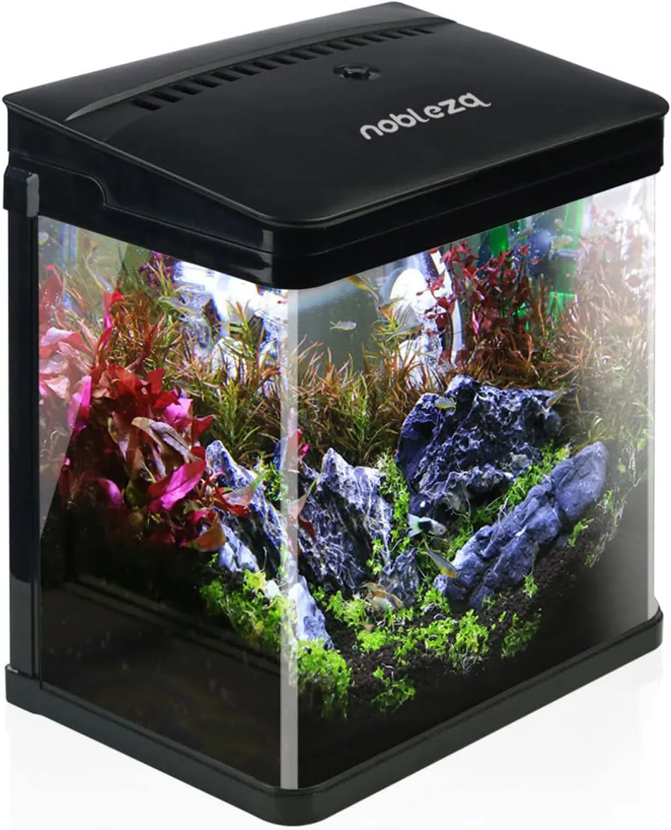 Bild von Nobleza Nano Aquarium mit 7 Litern und LED-Beleuchtung in Schwarz