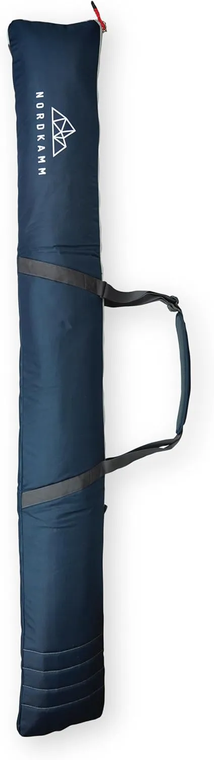 Bild von NORDKAMM gepolsterter Skisack für ein Paar Ski, wasserdicht und längenverstellbar in Blau