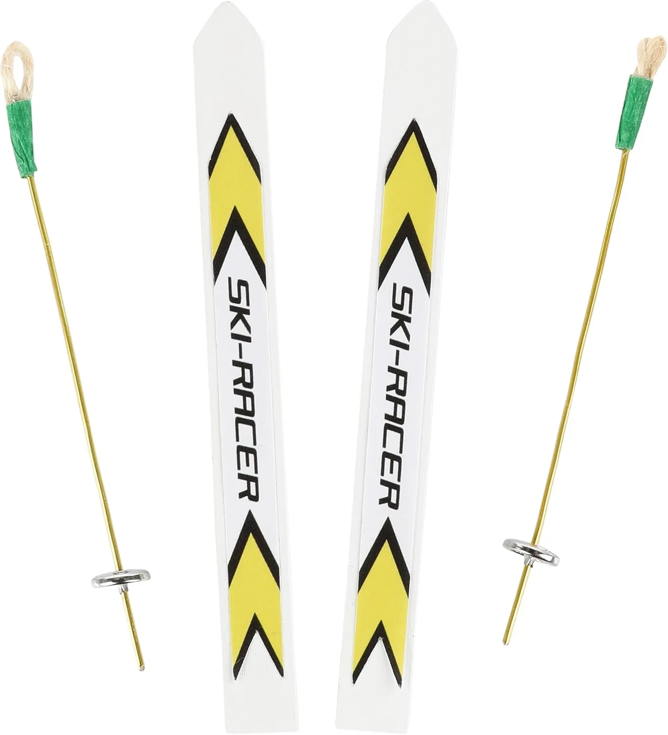 Bild von Nordstern Miniatur Ski mit Stöcken für Weihnachtsdeko, 10 cm lang