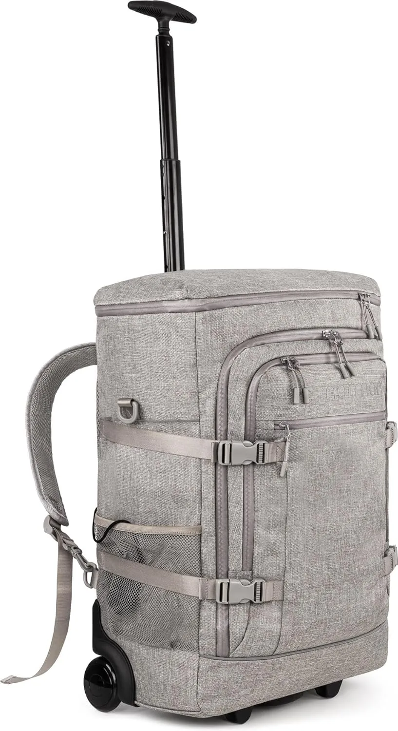 Bild von Normani Handgepäck Rucksack in Beige mit Trolleyfunktion und Laptopfach