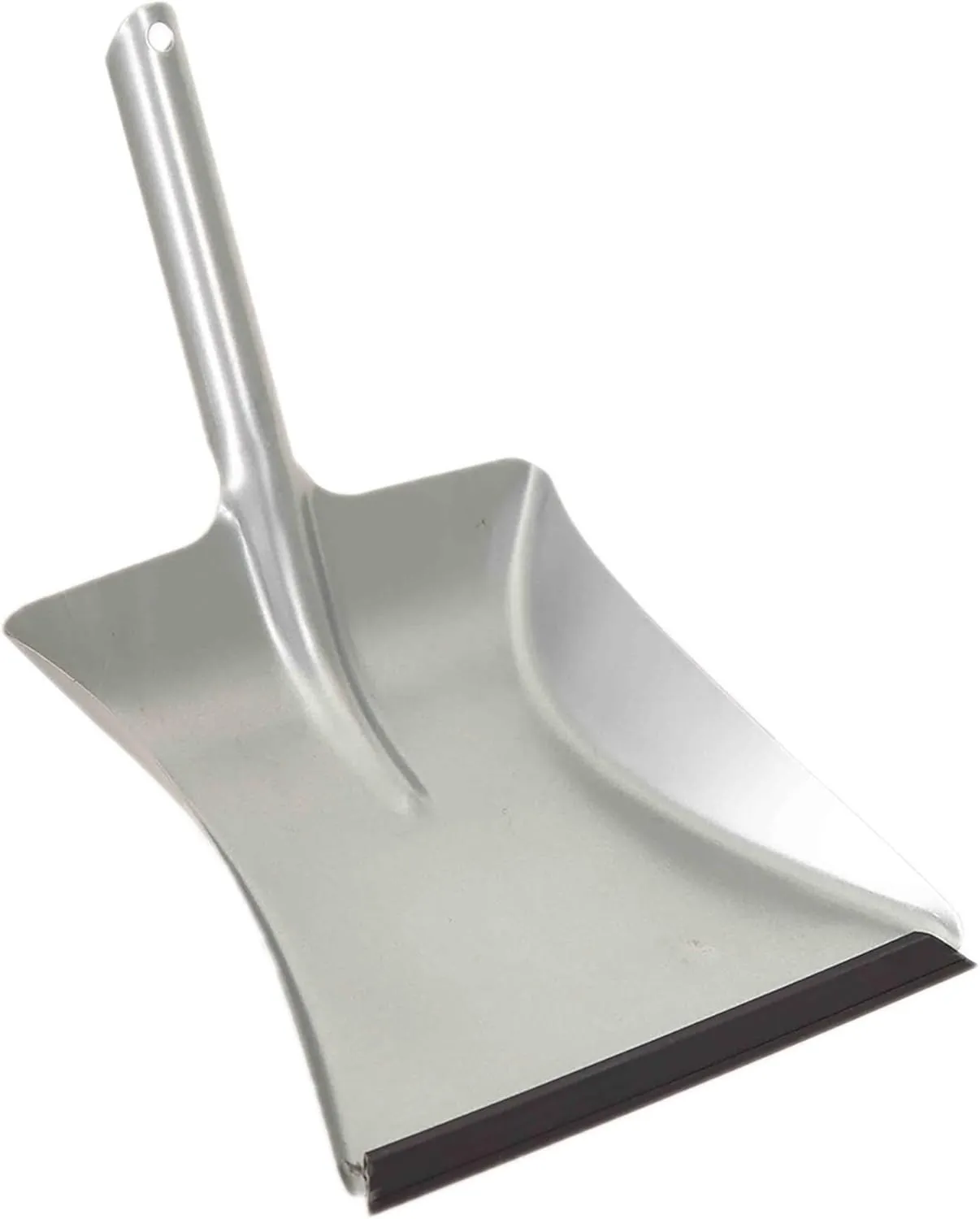 Bild von Novaliv Kehrblech aus verzinktem Metall mit Gummilippe für feinen Staub, ideal für Handkehrsets und Camping