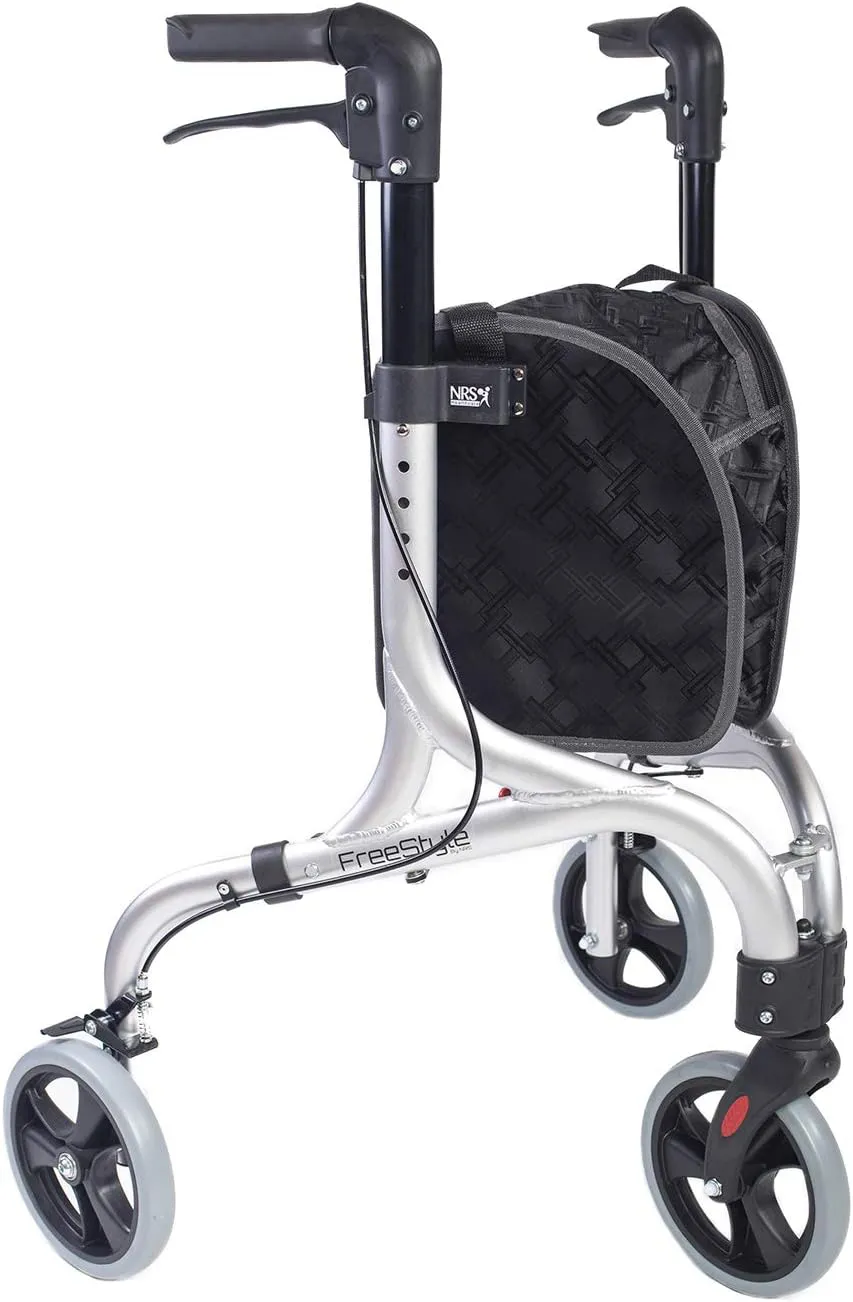 Bild von NRS Healthcare Freestyle 3-Rad-Rollator in Silber, 5 kg