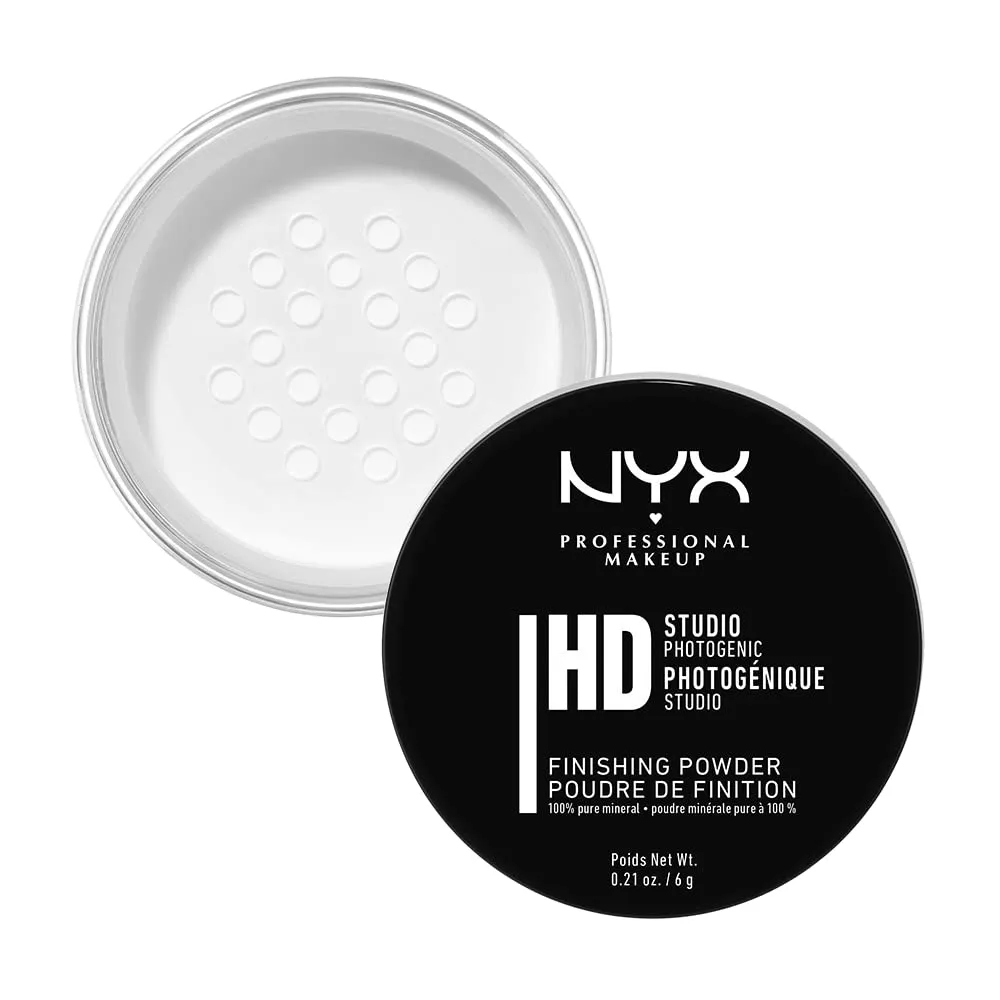 Bild von NYX Professional Makeup Studio Finishing Powder loses Puder in Translucent für mattes Finish und ölabsorbierende Wirkung, vegane Formel