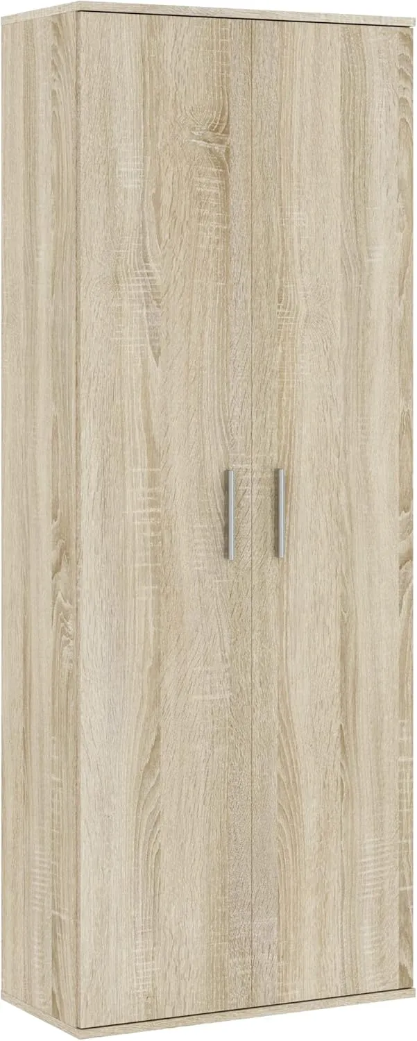 Bild von Oggi Carpino 2türiger Kleiderschrank in Sonoma Eiche, vielseitig einsetzbar mit den Maßen 184,7 x 69,2 cm