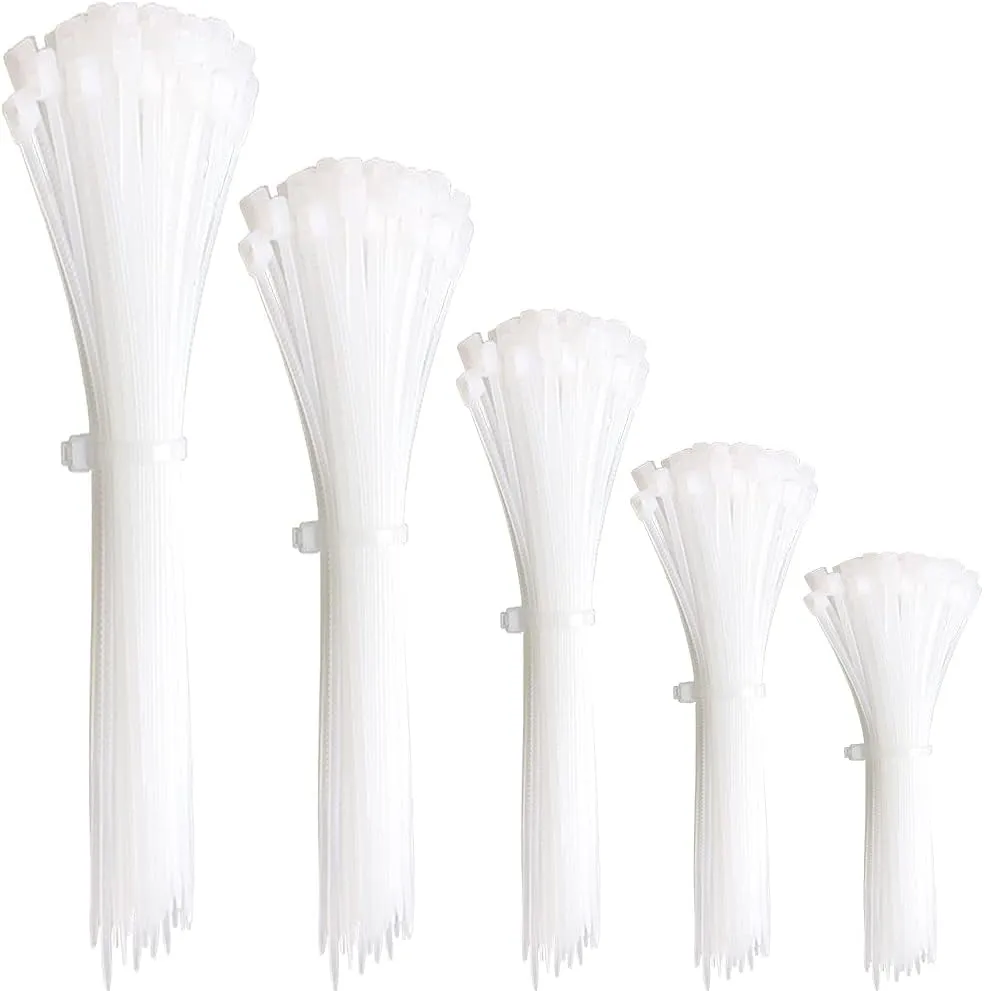 Bild von Oksdown 300 Stück Kabelbinder Set in verschiedenen Größen von 100 bis 300 mm, UV-beständig und selbsthemmend aus Nylon